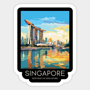 A Pop Art Travel Print of Singapore Sticker